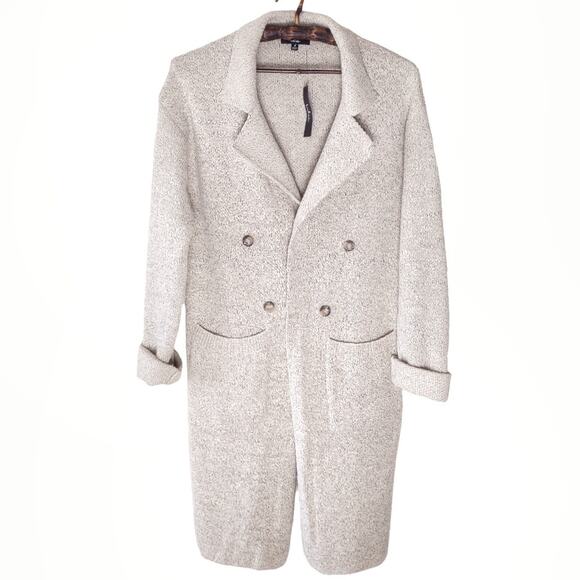 LULU'S Cuddle Club NEW Beige Long Sleeve Sweater Coat Cream Oatmeal Size M Comfy - Picture 3 of 10